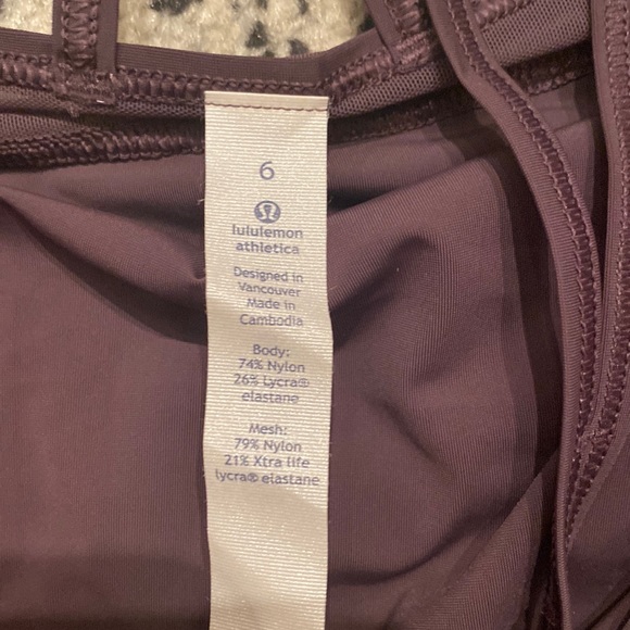 🆕🍋Lululemon Anew Singlet side slit tank, black currant - Picture 7 of 8